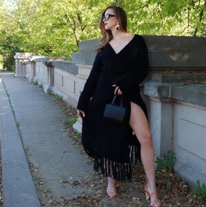 BlaQ Vault Cardigan Floor length with pockets